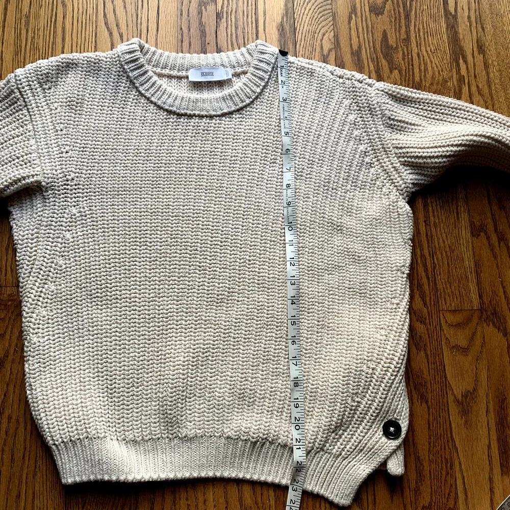 Closed Brand Cotton Button Detail Sweater Cream Chunky Knit XS - Picture 7 of 8